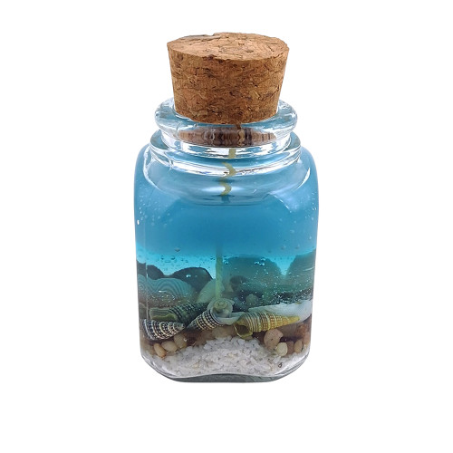 مربع درب چوبپنبهای ۷Cm دریایی دورنگ آبی پاستلی